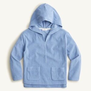 Crewcuts M patch pocket towel Terry Hooded Cover-Up j crew blue 0159